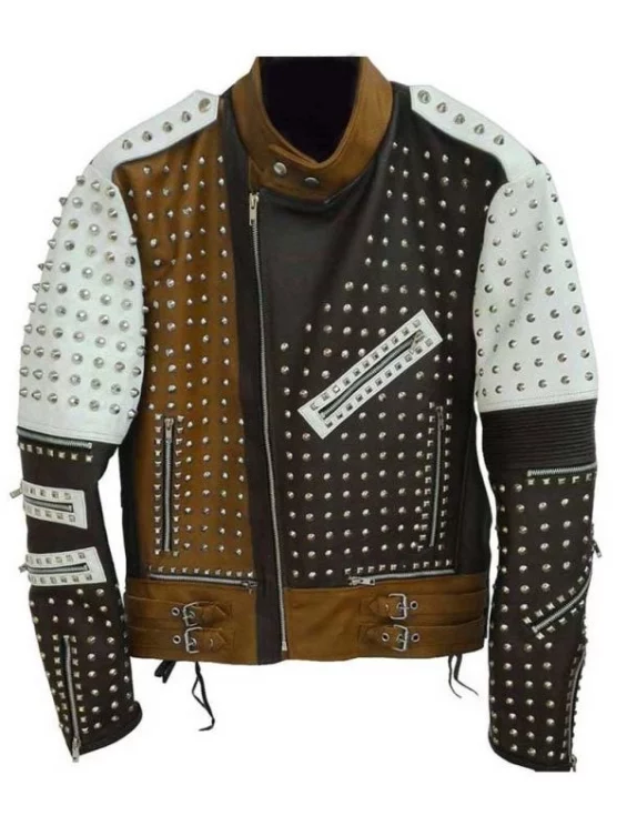 Men’s Café Racer Punk Biker Leather Jacket