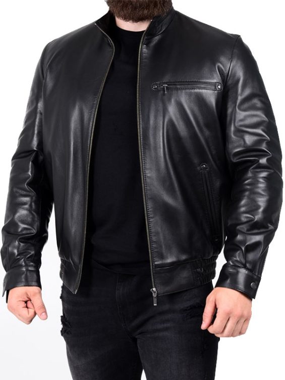 Mens Leather Designer Biker Jacket