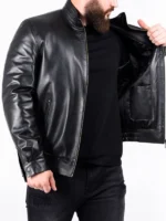 Men’s Leather Designer Black Biker Jacket