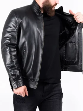 Men’s Leather Designer Black Biker Jacket