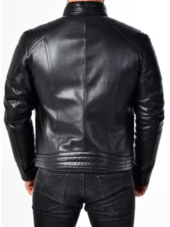 Men’s Fitted Leather Biker Jacket