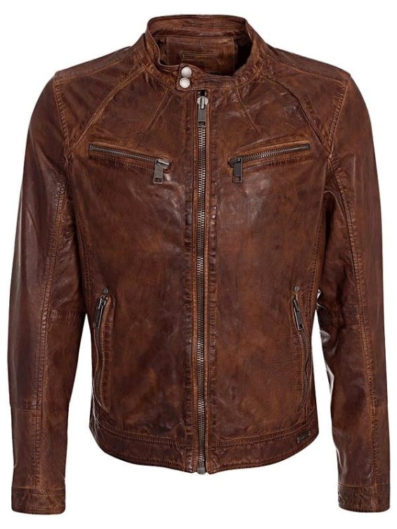 Men’s Rustic Biker Leather Jacket