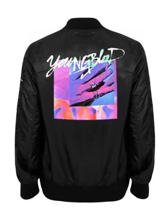 Youngblood 5SOS Michael Clifford Black Bomber Jacket