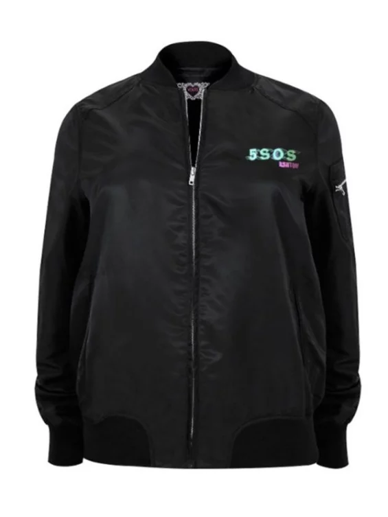 Youngblood 5SOS Michael Clifford Black Bomber Jacket