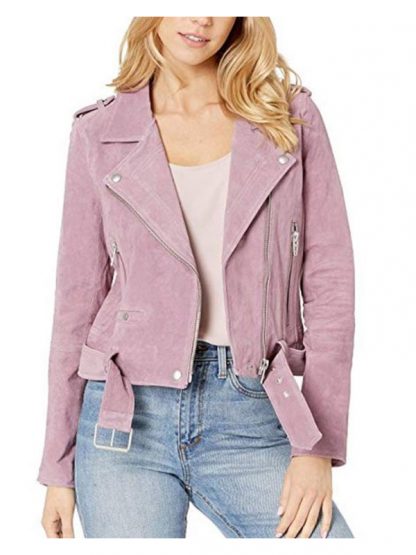 Nini High School Musical Pink Biker Leather Jacket