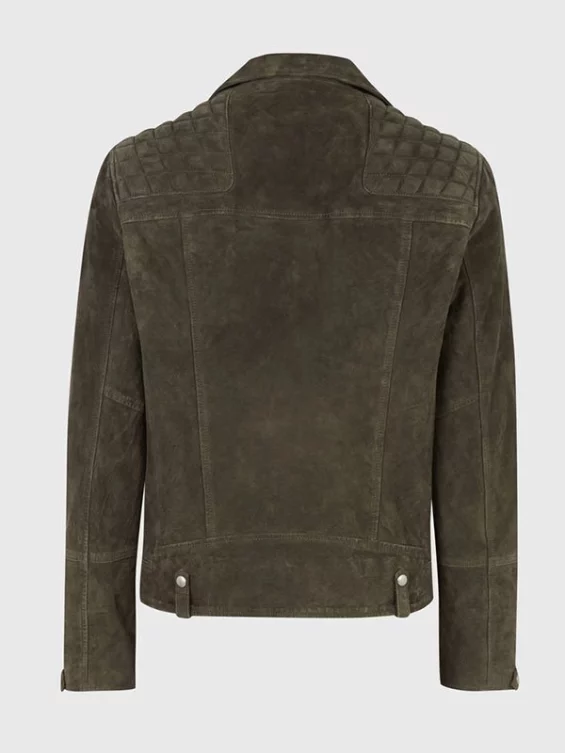 Men’s Suede Leather Biker Jacket