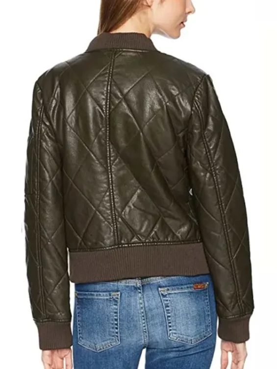 The 100 S06 Raven Reyes Quilted Bomber Jacket