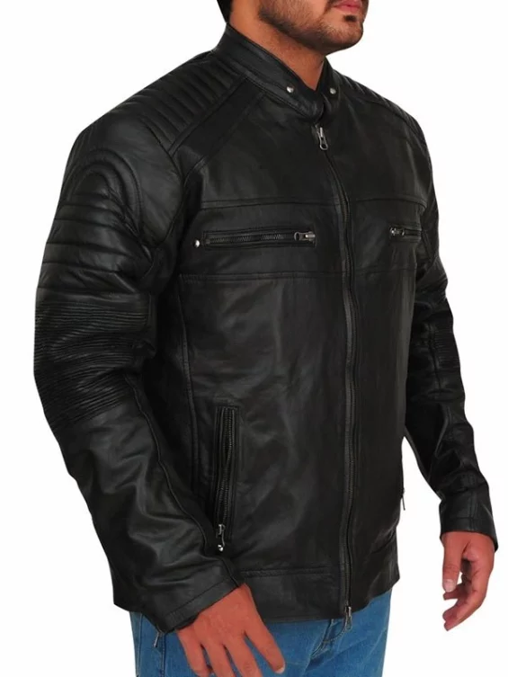 Riverdale Chuck Clayton Cafe Racer Leather Jacket