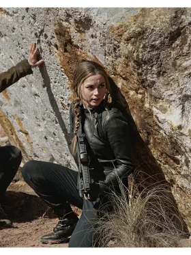 Ghosted 2023 Sadie Rhodes Black Leather Jacket