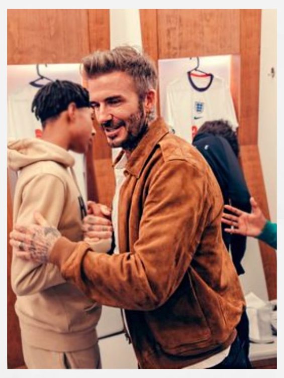 Save Our Squad David Beckham Suede Leather Jacket