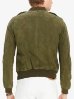 Slim-fit Suede Bomber Jacket