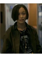 Sofia-Rosinsky-TV-Series-Paper-Girls-2022-Mac-Coyle-Green-Bomber-Jacket