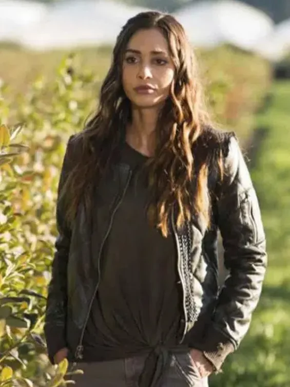 The 100 S06 Raven Reyes Quilted Bomber Jacket