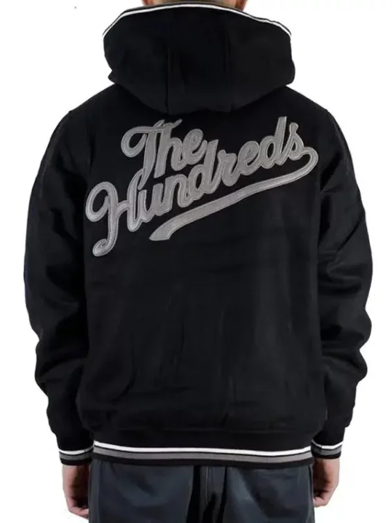 The Hundreds Black Letterman Jacket