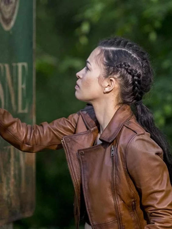 The Walking Dead Rosita Espinosa Leather Biker Jacket