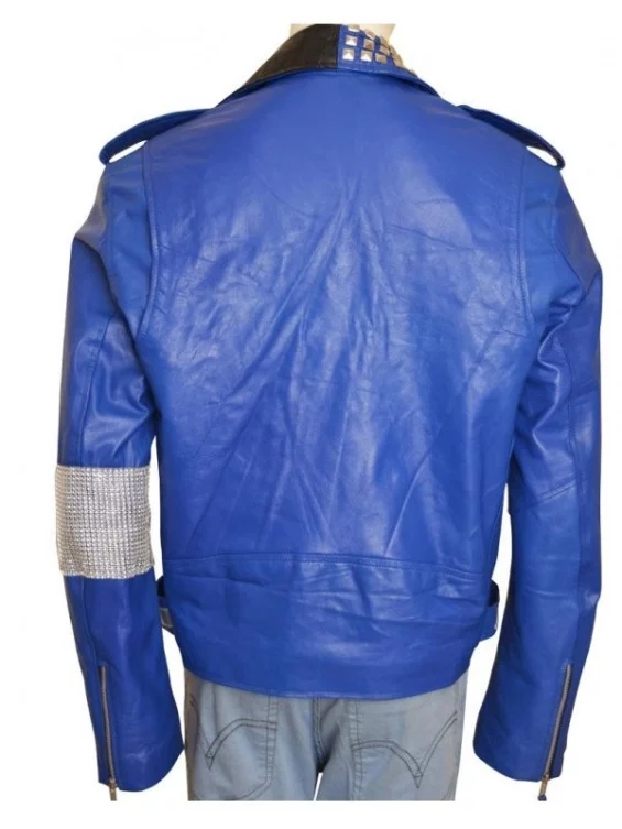 WWE Brian Kendrick Blue Leather Jacket