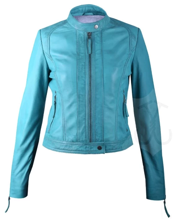 Women Slimfit Biker Leather Jacket