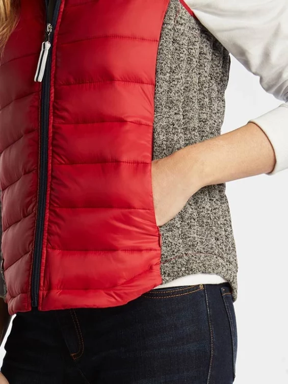 Women's Red Puffer Vest