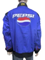 The back view of the Pepsi JG Racing Jacket showing the large Pepsi logo.