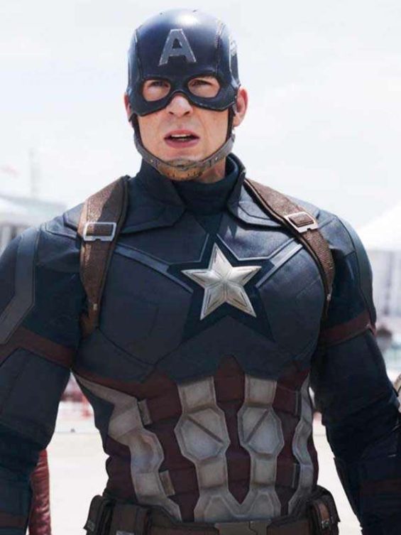 Civil War Captain America Leather Jacket