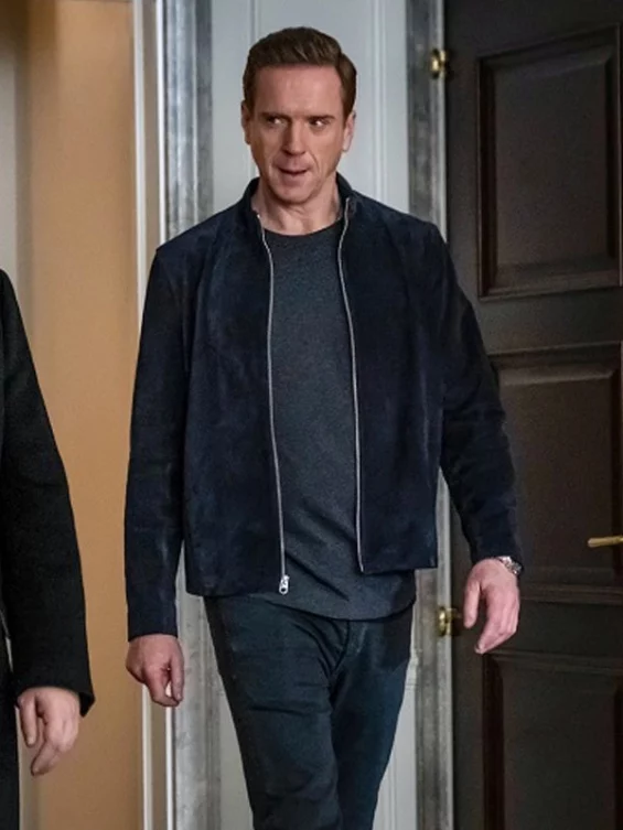 Billions S05 Damian Lewis Suede Leather Jacket