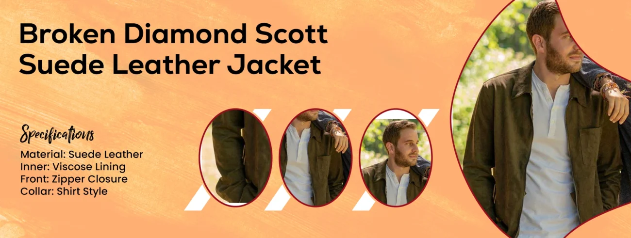 Broken Diamond Scott Suede Leather Jacket