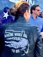 Casey DeSantis Black Leather Biker Jacket