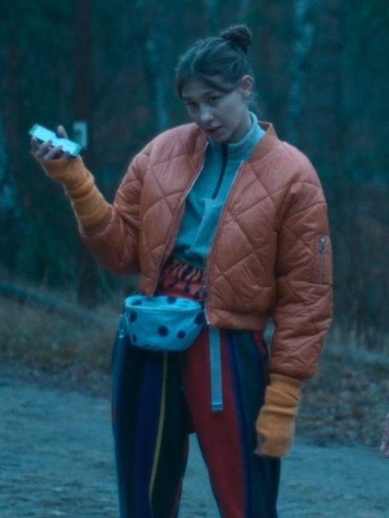 Dead End Maja Wolska Orange Quilted Jacket