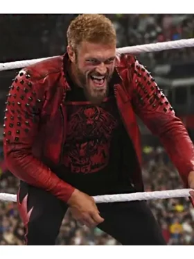 WWE Edge Red Studded Leather Jacket