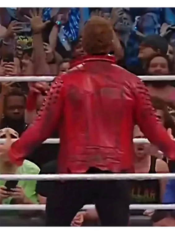 WWE Edge Red Studded Leather Jacket