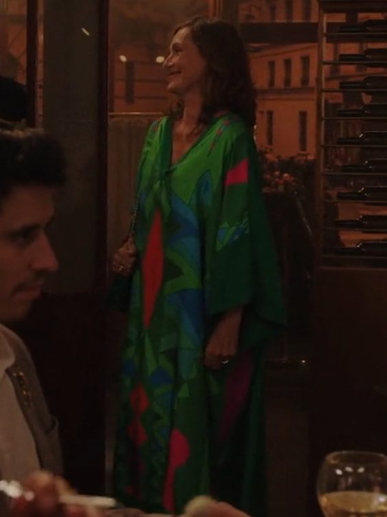 Emily In Paris Season 3 Camille Japy Green Printed Kaftan