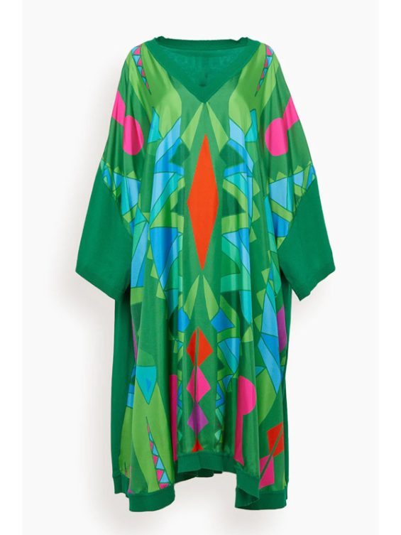 Emily In Paris Season 3 Camille Japy Green Printed Kaftan