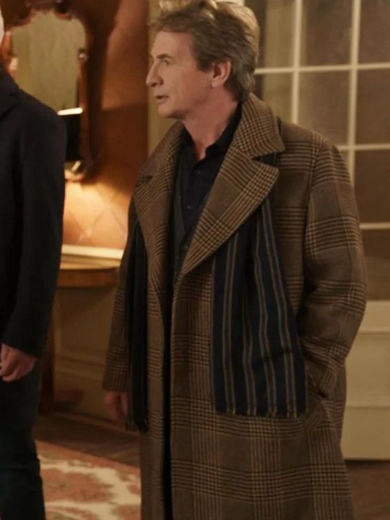 Only Murders In the Building S02 Oliver Putnam Plaid Coat