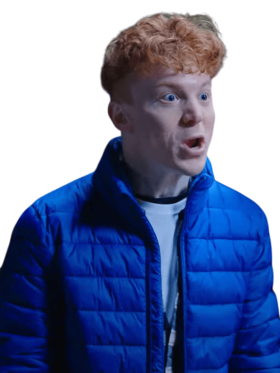 TV Series 1UP 2022 Stephen Joffe Blue Puffer Jacket