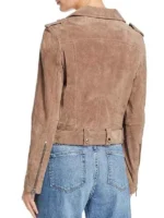 Buy Ted Lasso Keeley Jones Brown Suede Jacket Fashion