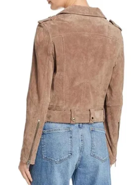 Buy Ted Lasso Keeley Jones Brown Suede Jacket Fashion