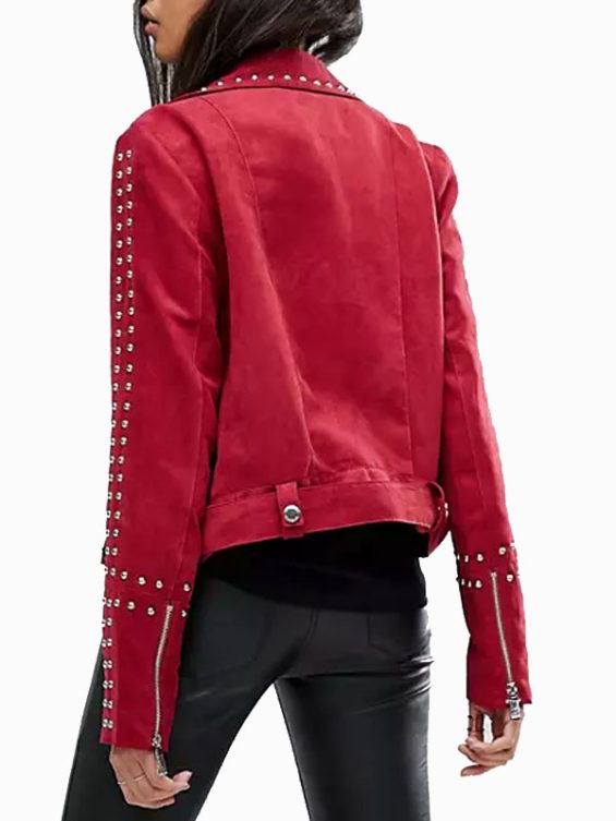 Women’s Studded Suede Leather Jacket