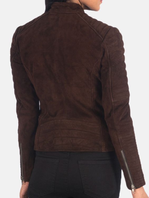 Women’s Suede Brown Leather Jacket
