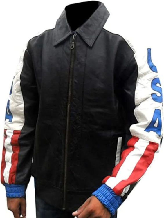 American Flag Vintage Leather Jacket