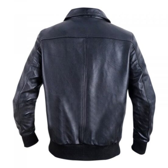 Gallagher Black Leather Jacket Men