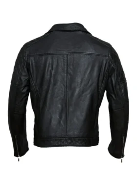 Christmas Singer Noel Leather Jacket Black