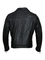 Mens Vintage Retro Cross Zip Black Jacket
