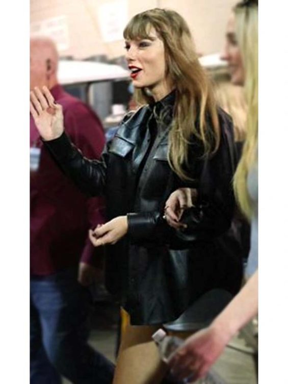 Taylor Swift Chiefs Game Leather Jacket