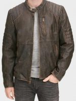 Men’s Distressed Cafe Racer – Brown Jacket