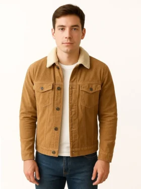 Kevin Von Erich The Iron Claw 2023 Zac Efron Brown Cotton Jacket