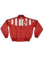 LL Cool J Red Leather Bomber Jacket