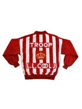 LL Cool J Red Leather Bomber Jacket