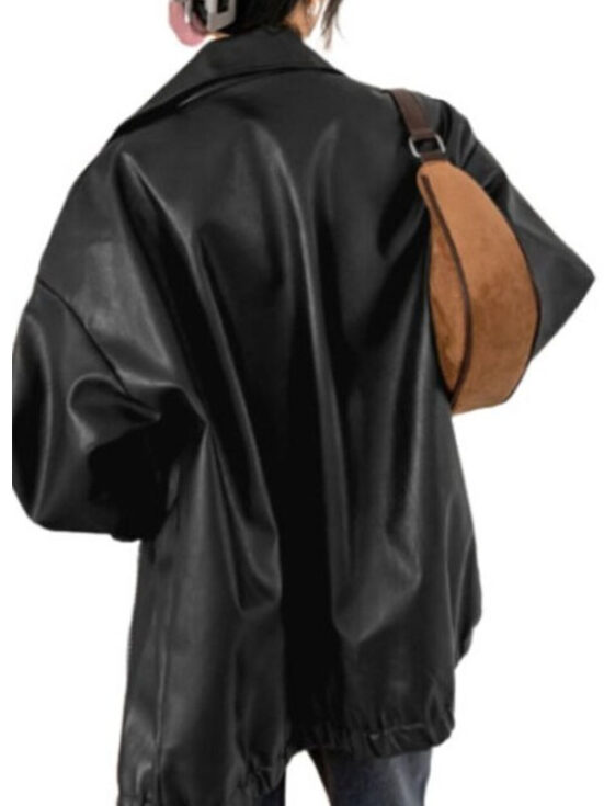 Women’s 80’s Stylish Oversize Black Jacket