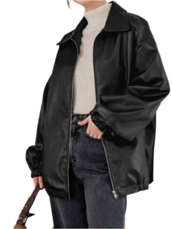 Women’s 80’s Stylish Oversize Black Jacket