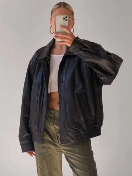 Womens-90s-Oversize-Black-Leather-Jacket-2-551x735 Women 90s Oversize Black Leather Jacket